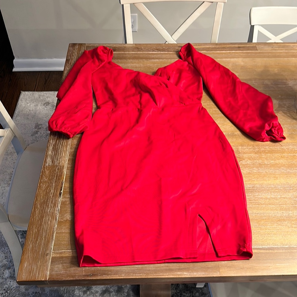 Red brand New long sleeve boutique dress! Great for holidays or family pics!